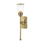 Lawrenceville Wall Sconce - Antique Brass / Clear Seeded