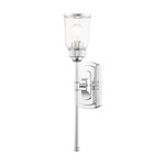 Lawrenceville Wall Sconce - Polished Chrome / Clear Seeded