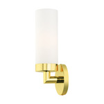 Aero Wall Sconce - Polished Brass / Satin Opal White