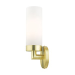 Aero Wall Sconce - Satin Brass / Satin Opal White