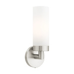 Aero Wall Sconce - Brushed Nickel / Satin Opal White