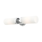 Aero Bathroom Vanity Light - Polished Chrome / Satin Opal White