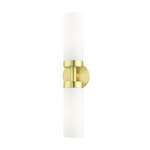 Aero Bathroom Vanity Light - Satin Brass / Satin Opal White