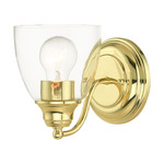 Montgomery Wall Sconce - Polished Brass / Clear