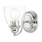 Montgomery Wall Sconce - Polished Chrome / Clear