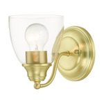 Montgomery Wall Sconce - Satin Brass / Clear