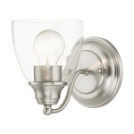 Montgomery Wall Sconce - Brushed Nickel / Clear