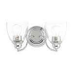 Montgomery Bathroom Vanity Light - Polished Chrome / Clear