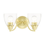 Montgomery Bathroom Vanity Light - Satin Brass / Clear