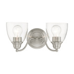 Montgomery Bathroom Vanity Light - Brushed Nickel / Clear