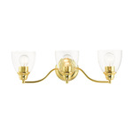 Montgomery Bathroom Vanity Light - Polished Brass / Clear