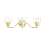 Montgomery Bathroom Vanity Light - Satin Brass / Clear