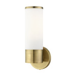 Lindale Wall Sconce - Antique Brass / Satin Opal White