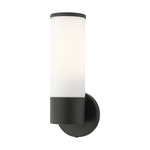 Lindale Wall Sconce - Black / Satin Opal White