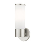 Lindale Wall Sconce - Brushed Nickel / Satin Opal White