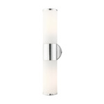 Lindale Bathroom Vanity Light - Polished Chrome / Satin Opal White