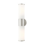 Lindale Bathroom Vanity Light - Brushed Nickel / Satin Opal White