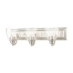 Birmingham Bathroom Vanity Light - Brushed Nickel / Clear