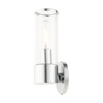 Bancroft Wall Sconce - Polished Chrome / Clear