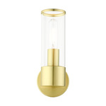 Bancroft Wall Sconce - Satin Brass / Clear