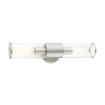 Bancroft Bathroom Vanity Light - Brushed Nickel / Clear