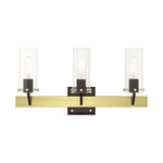 Beckett Bathroom Vanity Light - Satin Brass / Clear