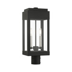 York Outdoor Post Light - Black / Clear