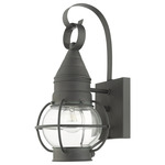 Newburyport Outdoor Wall Sconce - Charcoal / Clear