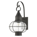 Newburyport Outdoor Wall Sconce - Charcoal / Clear