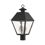 Mansfield Outdoor Post Light - Black / Clear