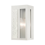 Lafayette Outdoor Wall Sconce - Brushed Nickel / Clear