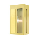 Lafayette Outdoor Wall Sconce - Satin Brass / Clear