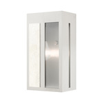 Lafayette Outdoor Wall Sconce - Brushed Nickel / Clear