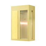 Lafayette Outdoor Wall Sconce - Satin Brass / Clear