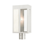 Lafayette Outdoor Post Light - Brushed Nickel / Clear