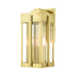 Lexington Outdoor Wall Sconce - Natural Brass / Clear