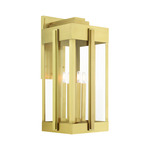 Lexington Outdoor Wall Sconce - Natural Brass / Clear