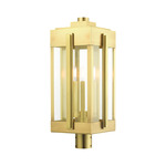 Lexington Outdoor Post Light - Natural Brass / Clear