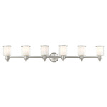 Middlebush Bathroom Vanity Light - Brushed Nickel / Clear