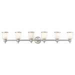 Middlebush Bathroom Vanity Light - Brushed Nickel / Clear