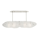 Belvidere Linear Chandelier - Brushed Nickel / Glacier