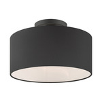 Bainbridge Drum Semi Flush Ceiling Light - Black