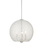 Cassandra Pendant - Brushed Nickel / K9 Crystal