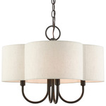 Solstice Chandelier - English Bronze / Oatmeal