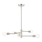 Bannister Chandelier - Brushed Nickel