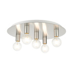 Hillview Multi Flush Ceiling Light - Brushed Nickel