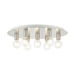 Hillview Multi Flush Ceiling Light - Brushed Nickel