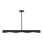 Novato 3-Light Linear Chandelier - Black / Black