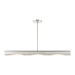 Novato 3-Light Linear Chandelier - Brushed Nickel / Brushed Nickel