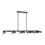 Acra Wide Linear Pendant - Black Chrome